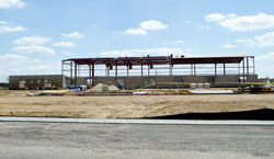 Construction of the new St. Mary School in Greensburg is progressing on schedule. It will open in time for classes in August 2012. A Sept. 17 “Kickball Classic” will help raise funds for the building project. (Submitted photo by Rhonda Trenkamp)