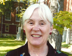 Franciscan Sister Mary Ann Stoffregen poses on the grounds of her community’s motherhouse in Oldenburg on Aug. 21, 2012. (Submitted photo)