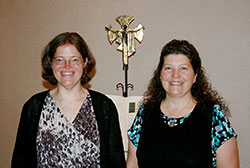 Sister Susan Nicole Reuber, left, and Sister Gayla Marie Aspromonte joined the Sisters of St. Benedict at Our Lady of Grace Monastery in Beech Grove as novitiates on June 22. (Submitted photo)