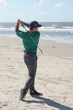 Luke Bielawski hits his final shot at Kiawah Island, S.C., on Aug. 10. (Submitted photo)