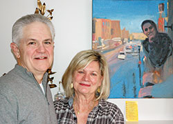 A painting of Jack Shockley has a prominent place in the home of his parents, Steve and Cheryl Shockley—a constant reminder of his smile that touched their family’s life with so much joy. (Photo by John Shaughnessy)